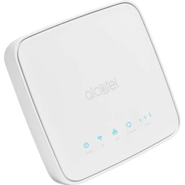 Alcatel HH40 4G-LTE-Router (CAT4 | 150 Mbit-s Download | 50 Mbit-s Upload), WLAN 802.11 b-g-n, Hotspot-Funktion, WPS, 2 x 100 Mbit-s LAN-Port, Weiß – Bild 1