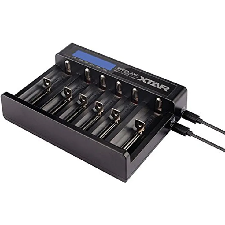 Xtar MC6 Queen ANT 6-Schacht USB-Ladegerät LCD Display schwarz