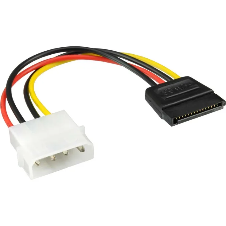 InLine - Netzteil - SATA Leistung (W) bis interne Stromversorgung, 4-polig (M) - 30 cm (29670C)