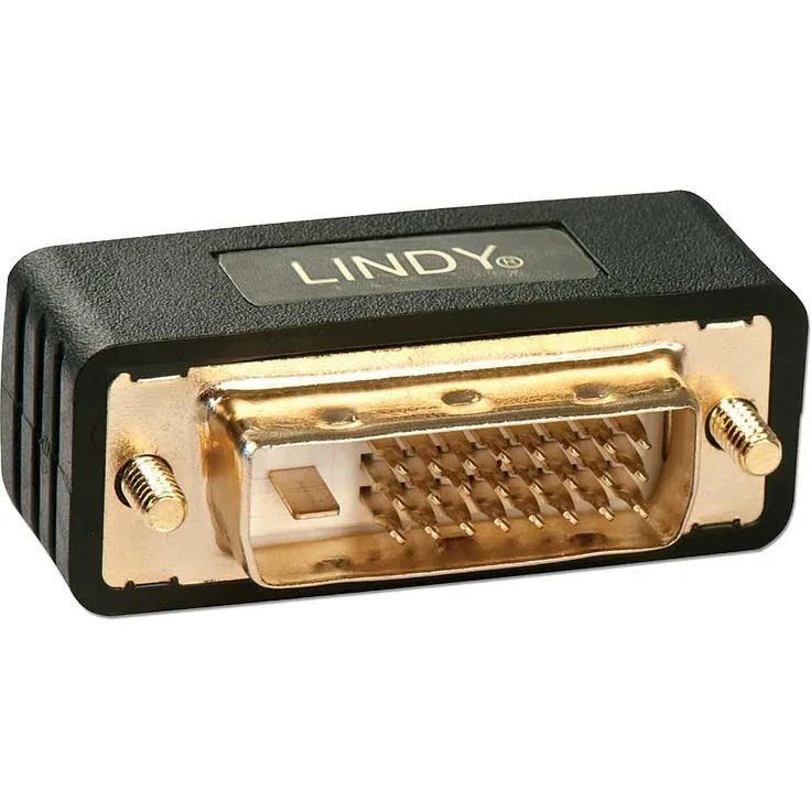 Lindy - DVI-Adapter - DVI-D (M) - DVI-I (W) - geformt - Schwarz (41098)