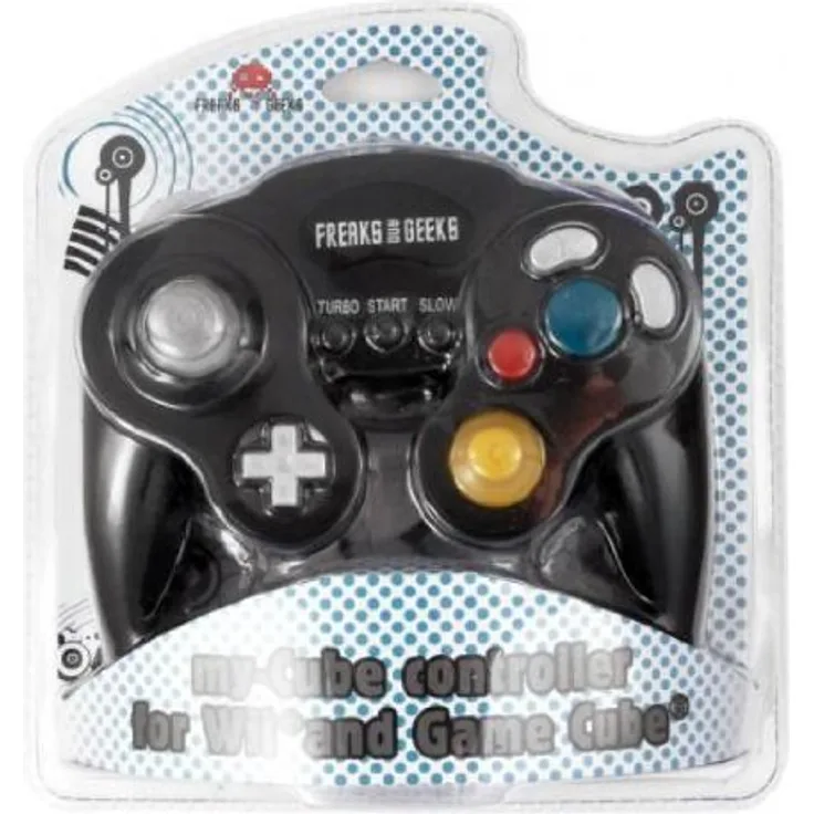 Schwarzer Wii/ GC Controller mit TURBO und Slow Funktion [