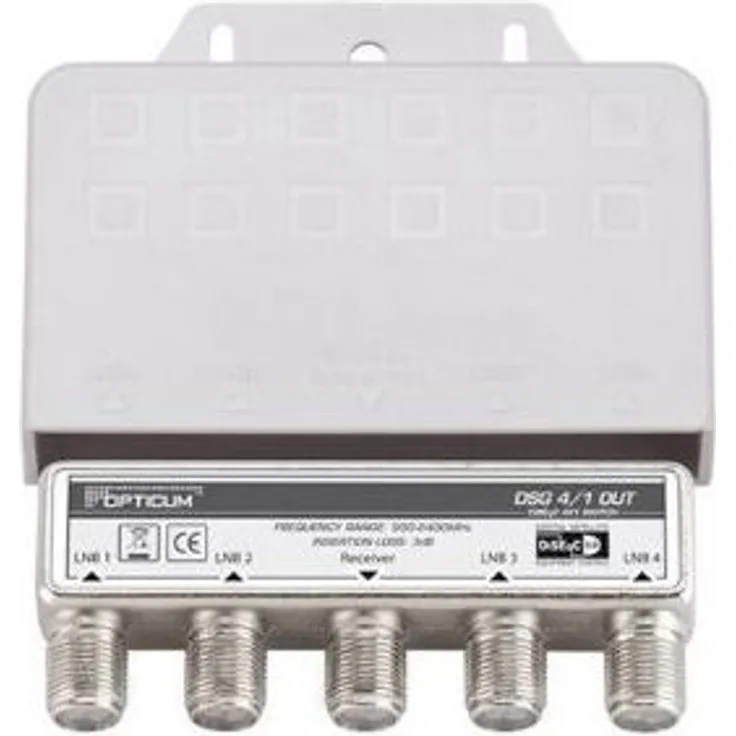 Opticum DiseqC Schalter 4/1 4 in 1 Switch - DSG 4x1 mit Wetterschutz