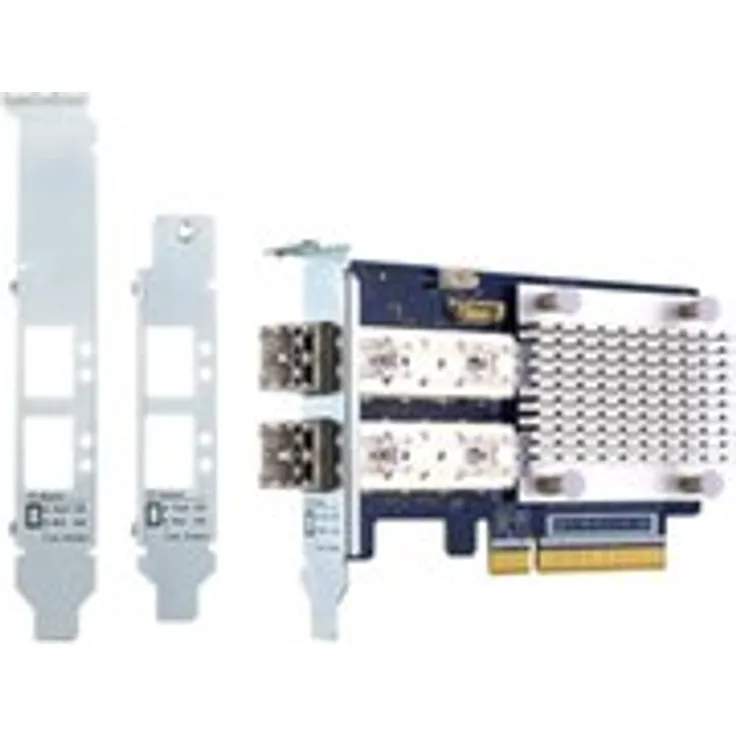 QNAP QXP-16G2FC - Hostbus-Adapter - PCIe 3.0 x8 Low-Profile - 16Gb Fibre Channel Gen 5 x 2 - mit 2 x SFP+-Transceiver (TRX-16GFCSFP-SR)