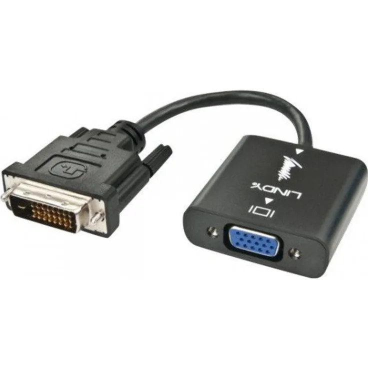 Lindy - DVI-Adapter - DVI-D (M) - HD-15 (W) - 20cm - Schwarz (38189)