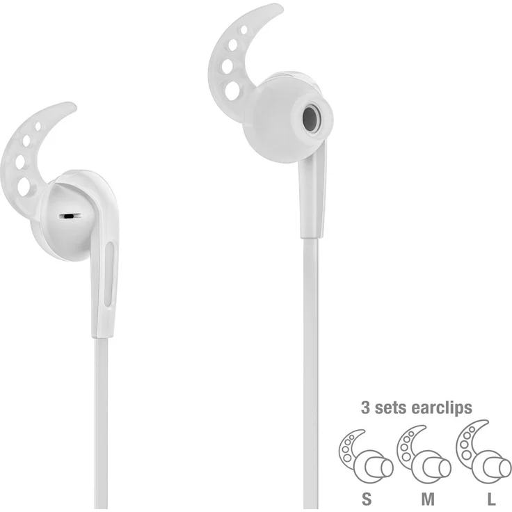 Vivanco SPORT AIR 4 W Ohrhörer (Bluetooth, 3-er Set Komfort-Ohrpass-Stücke, leicht) weiß – Bild 2