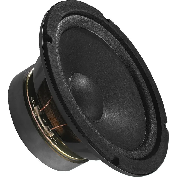MONACOR SP-17-4 Universal-Lautsprecher, Loudspeaker ideal für die Wiedergabe des Tiefmittelton-Bereichs, Mid-Range Lautsprecher für den Selbsteinbau, in Schwarz