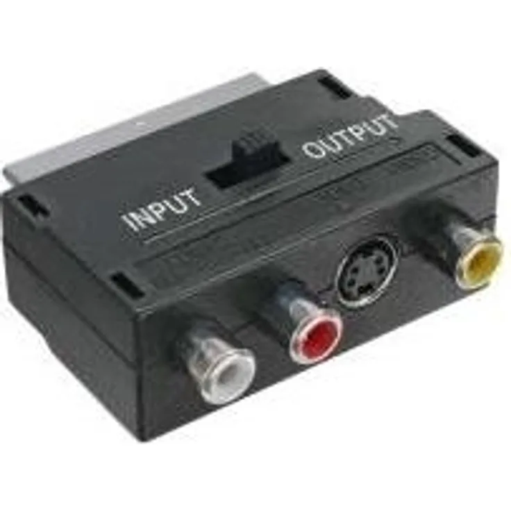 InLine 89953 Scart Adapter, Scart (in-out) an 3x Cinch Buchse und 1x S-VHS Buchse