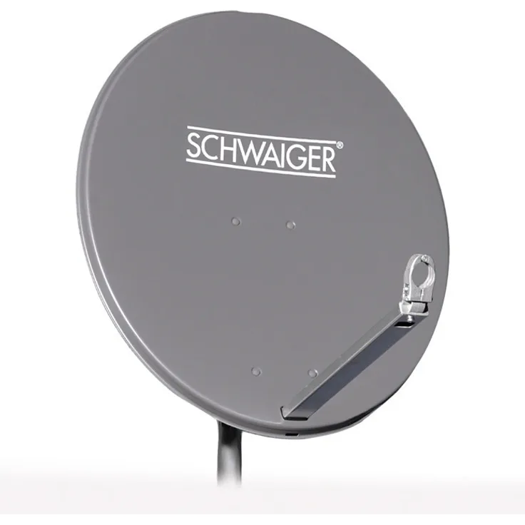 Schwaiger Aluminium Offset-Antenne anthrazit (80 cm)