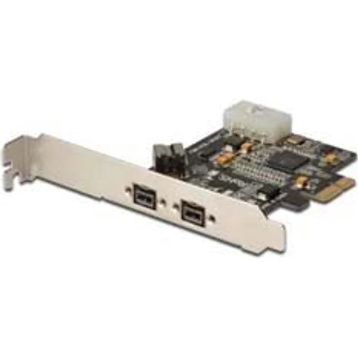 DIGITUS Interface Karte, PCIe, Firewire 800, 2 externe Ports-1 interner Port, IEEE 1394b, inkl. Low Profile Slotblende, Chipsatz: XIO2213B – Bild 1