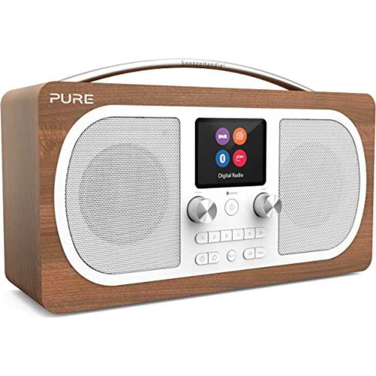 Pure Evoke H6 Digitalradio (DAB+, DAB, UKW, Stereo-Sound, Bluetooth, Sleep-Timer, Weckfunktion, Schlummerfunktion, Countdown-Timer, 40 Senderspeicherplätze, AUX), Walnuss