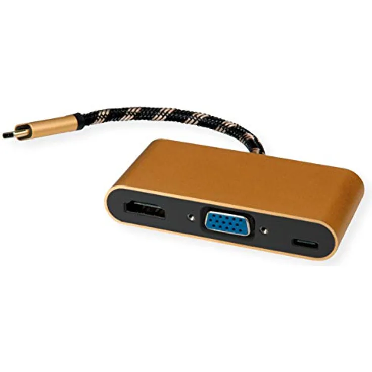 ROLINE Gold Display Adapter USB Typ C - VGA-HDMI-C (PD)