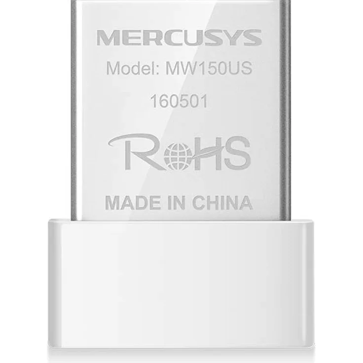 MERCUSYS MW150US Nano WLAN Stick, WiFi Adapter bis zu 150MBit/s, 2,4GHz, Mini Größe, geeignet für Windows 10/8/7/XP, WPS-fähig, WPA und WPA2-Verschlüsselungs-Standard