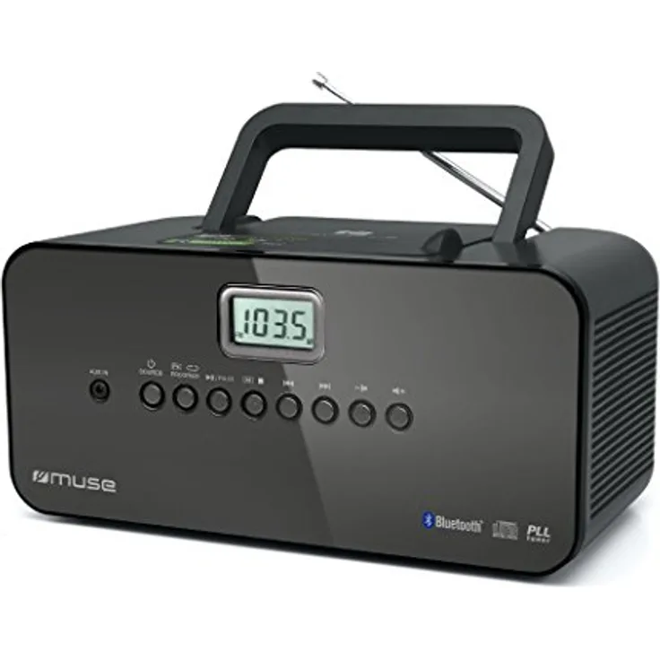 Muse M-22 BT tragbares UKW- MW-Radio mit CD-Spieler, Bluetooth