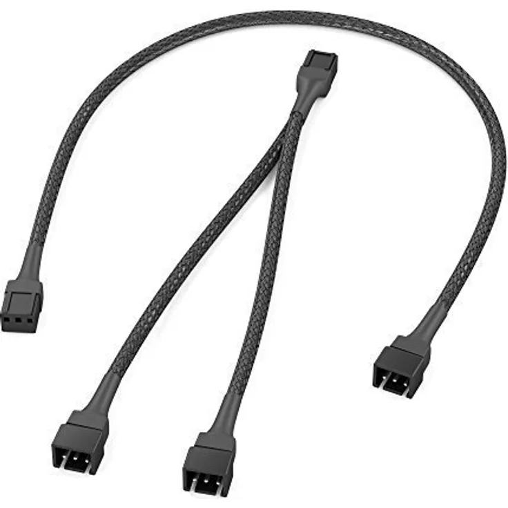 KabelDirekt - 3-Pin Lüfter Verlängerungskabel 30cm + 3-Pin Lüfter auf 2 x 3-Pin Lüfter Y-Kabel 15cm