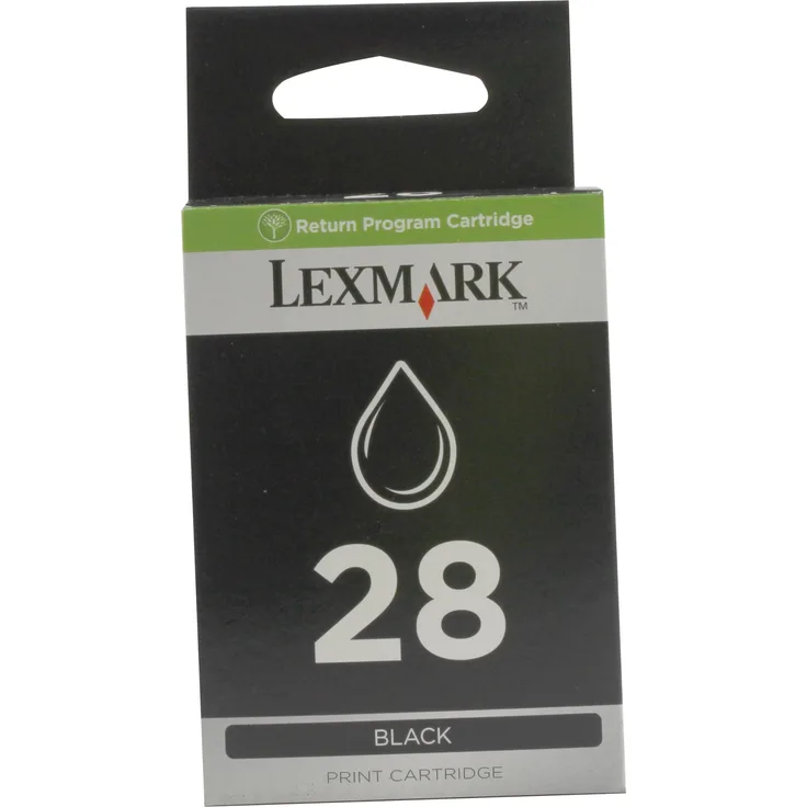 Lexmark 18C1428E 28 Tintenpatrone Standardkapazität 175 Seiten Rückgabe, schwarz