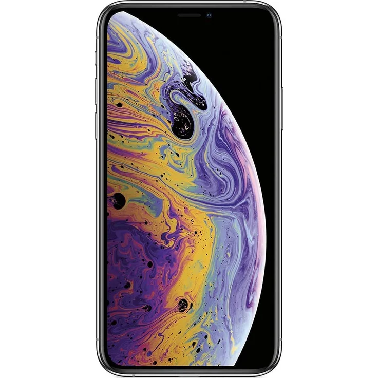 Apple iPhone XS Smartphone 14,73cm (5,8 Zoll) OLED-Display, 64GB interner Speicher, 4GB RAM, iOS, Silber – Bild 1