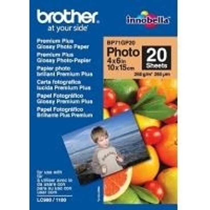 Brother BP71GP20 Fotopapier A6 20BL 260g-qm für MFC-6490CW DCP-375CW 6890CDW