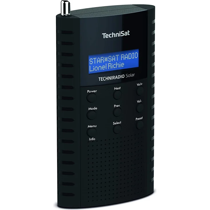 TechniSat TechniRadio Solar Tragbares Radio mit Wecker, LCD-Display, spritzwassergeschützt, schwarz – Bild 3