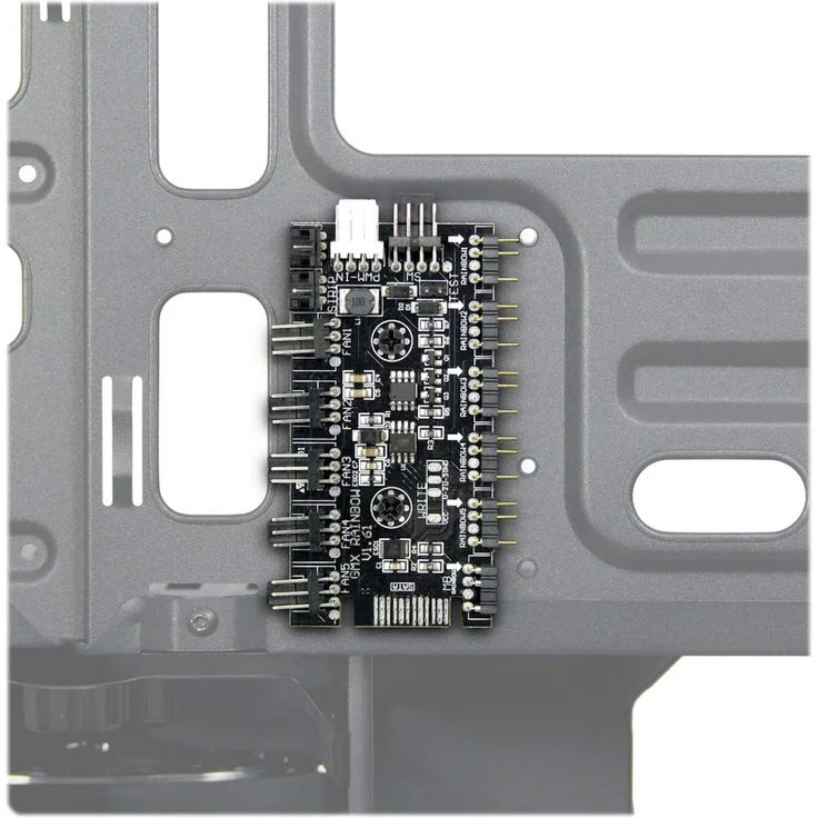 Inter-Tech X-608 Infinity Micro Infinity-Mirror Tower-Gehäuse, schwarz, Tempered – Bild 4