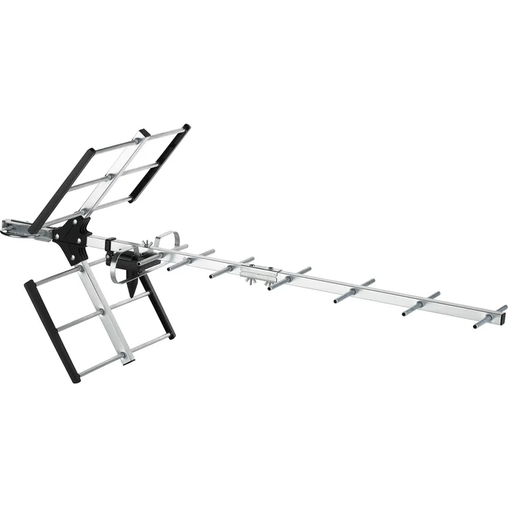 One For All DVB-T-DVB-T2 Outdoor-Außenantenne - Full HD-HDTV Fernseher TV Antenne - 0-50 km Reichweite – 10 meter Koaxialkabel - UHF - Silber - SV9354