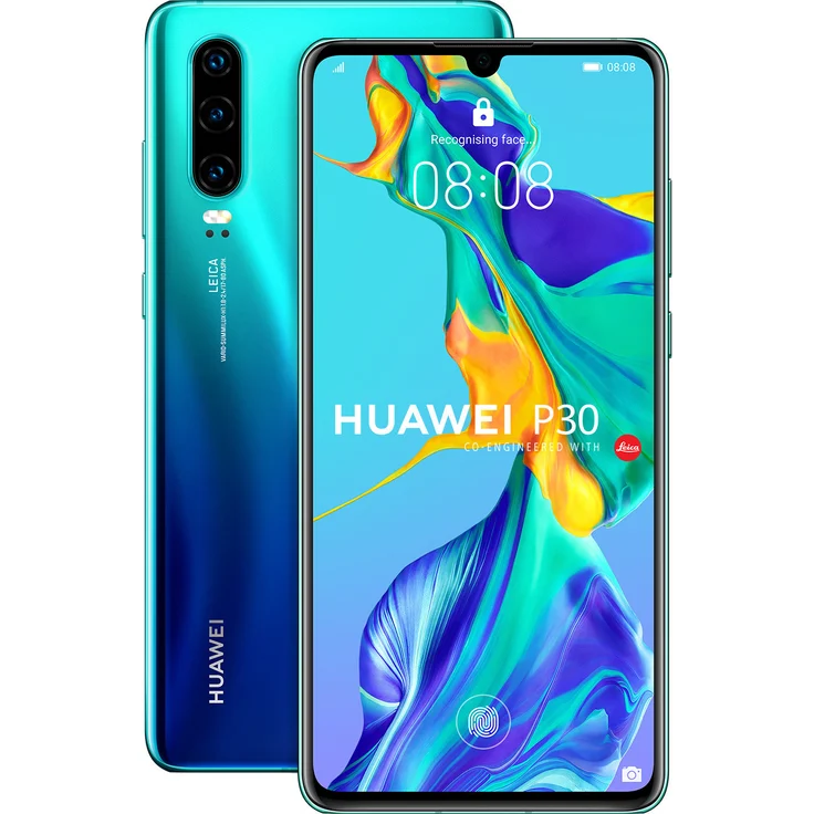 Huawei P30 Smartphone 15,49cm (6,1 Zoll) OLED-Display, 128GB interner Speicher, 6GB RAM, Dual-SIM, Android, Aurora – Bild 2