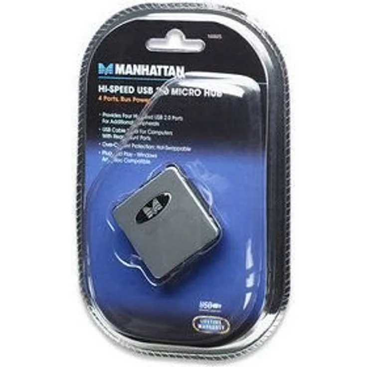 Manhattan Hi-Speed USB 2.0 Micro Hub (4 Ports) blau