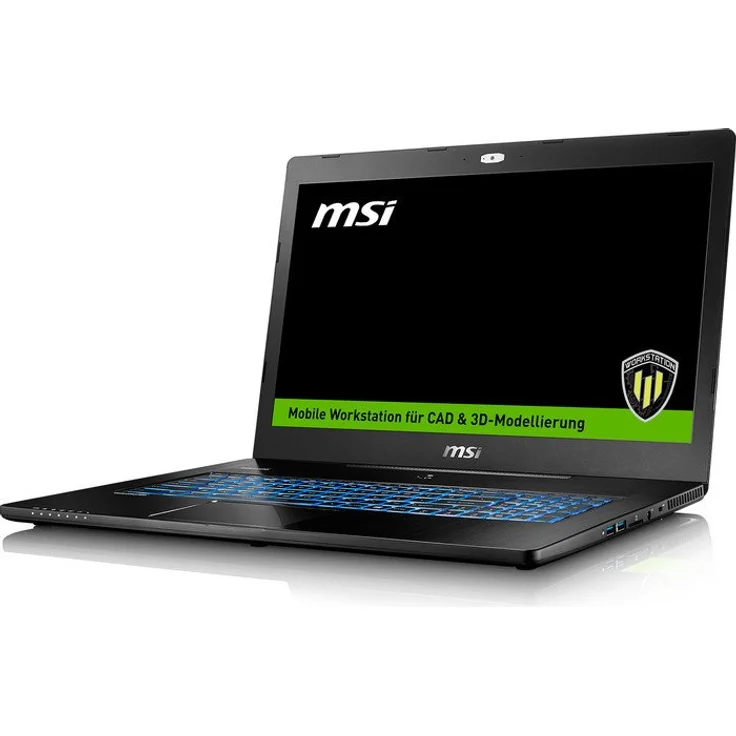 MSI Workstation WS72-6QI161FD - Business-Laptop 17,3 Zoll (43,9 cm) 4K Ultra HD, Intel Core i7-6700HQ, 16GB RAM, 1000GB HDD, NVIDIA Quadro M1000M, ohne Betriebssystem (001776-SKU1502) – Bild 4
