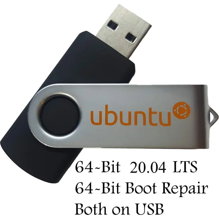 Learning How to use Linux, Ubuntu Linux 20.04, bootfähig, 8 GB USB-Stick inklusive Boot-Reparatur- und Installationsanleitung (evtl. nicht in deutscher Sprache)