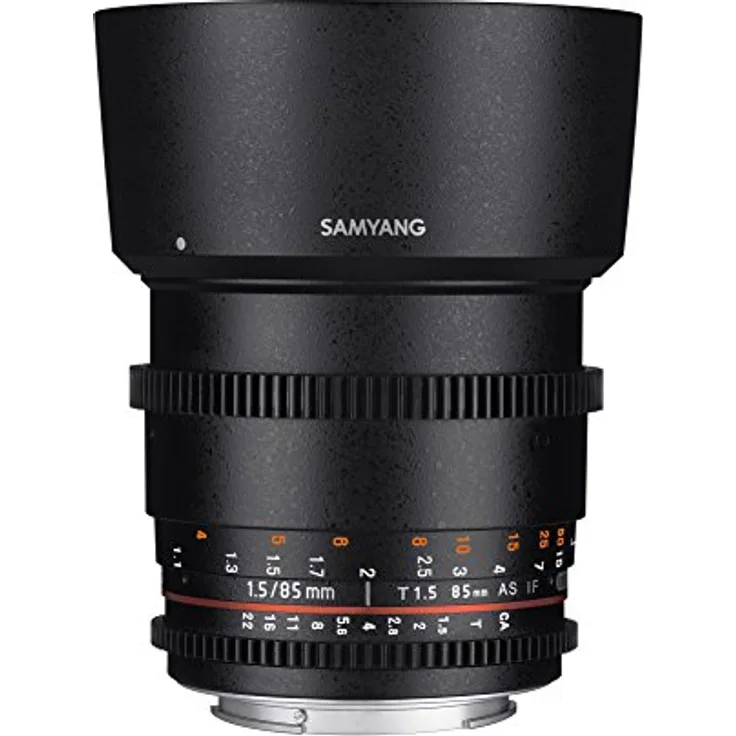 SAMYANG 13085T1.5F 85 mm T1.5 VDSLR AS IF UMC II Objektiv für Anschluss Fuji X schwarz