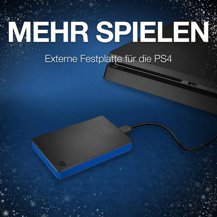 Seagate Game Drive for PS4 STGD4000400 - Festplatte - 4 TB - extern (tragbar) - USB 3.0 - Schwarz - für Sony PlayStation 4, Sony PlayStation 4 Pro, Sony PlayStation 4 Slim (STGD4000400) – Bild 6