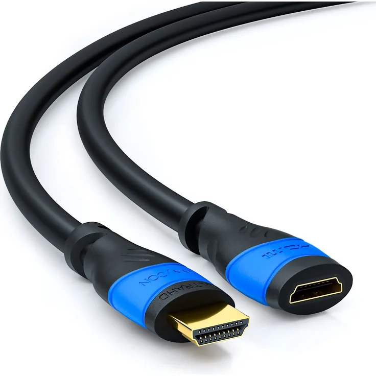 deleyCON mk-mk1116 7.5 m HDMI HDMI schwarz, blau Kabel HDMI – HDMI Kabel (7,5 m, HDMI Type A (Standard), HDMI Type A (Standard), Schwarz, Blau)