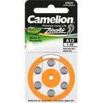 Camelion 15056013 Zink Luft Knopfzellen ohne Quecksilber A13-ZL 13-1,4 Volt, 6er-Pack