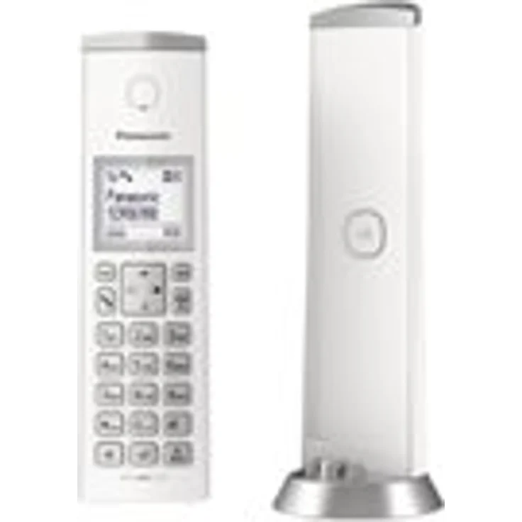 Panasonic KX-TGK220GW Design-Telefon mit Anrufbeantworter & Wecker, Haustelefon (schnurlos), HD-Telefonie, weiß – Bild 3