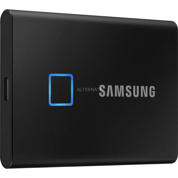 Samsung T7 Touch MU-PC500K - Solid-State-Disk - verschlüsselt - 500 GB - extern (tragbar) - USB 3.2 Gen 2 (USB-C Steckverbinder) - 256-Bit-AES - Schwarz (MU-PC500K/WW) – Bild 1