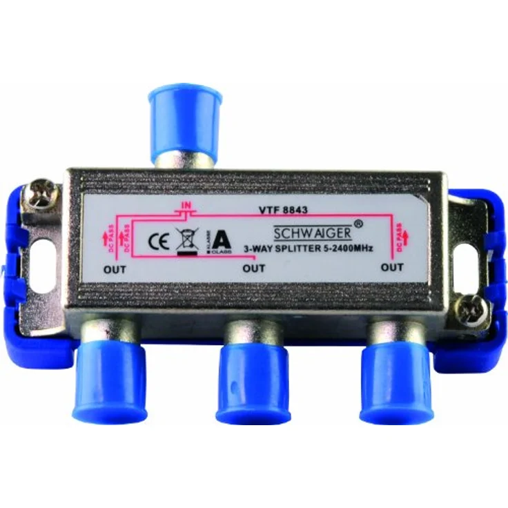 Schwaiger VTF8843241 High-End-Verteiler 3-Fach für BK- und GA-Anlagen (110 dB) – Bild 1