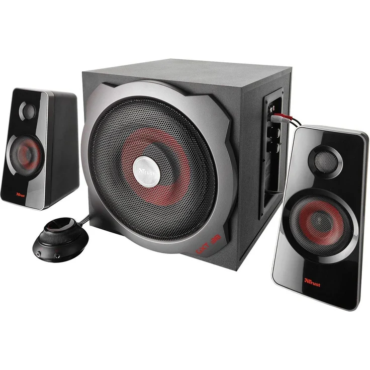 Trust GXT 38 2.1 Gaming Lautsprechersystem mit Subwoofer (für Smartphone-PC- Tablet, 120 Watt) – Bild 2