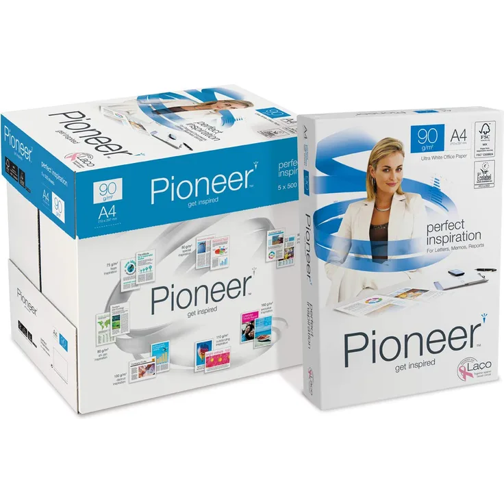 Pioneer office paper - Kopierpapier weiss, 90g-m², A4, FSC mix 70% - Karton á 5 Pakete zu 500 Blatt