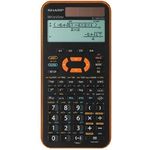 Sharp ELW531XG-YR Wissenschaftlicher Schulrechner (4-zeilige Anzeige, 335 Funktionen, D.A.L.-Eingabe) orange-schwarz