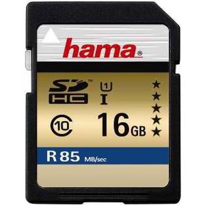Bild für Hama Class 10 SDHC 16GB Speicherkarte (UHS-I, 85Mbps)