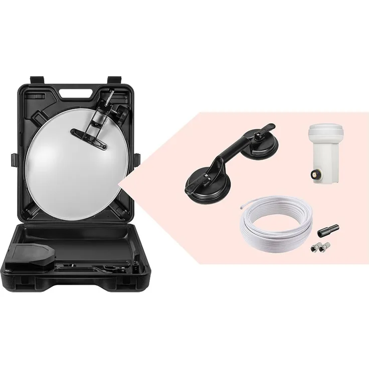Camping First Camping-Koffer Premium LNB Satelliten Kabel mobile Sat Anlage S 