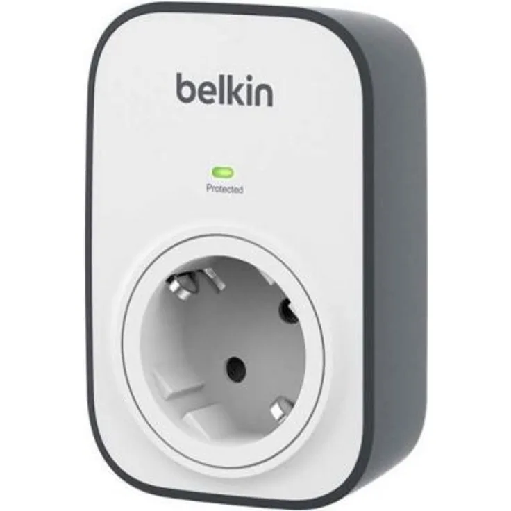 Belkin Surgemaster SurgeCube Überspannungsschutz Steckdosenadapter weiß-grau