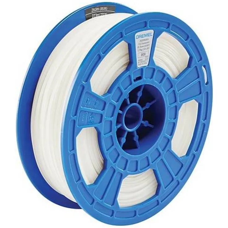 Dremel 2615PL12JA DR 3D PLA Filament D70 transparent RFID Filament PLA 1.75mm Weiß + Transparent 750g