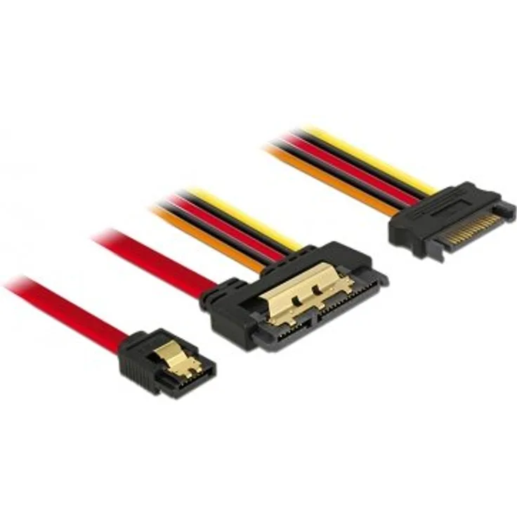 DeLOCK - SATA-Kabel - Serial ATA 150/300/600 - SATA Combo (R) bis SATA, SATA Leistung - 30cm - eingerastet (85228)