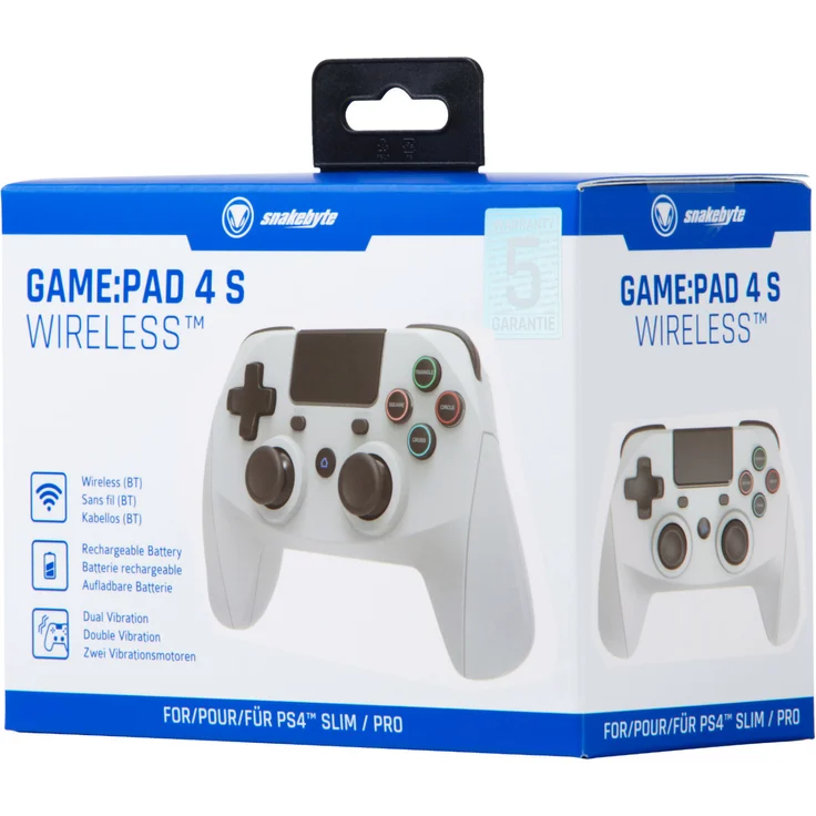 Snakebyte Game:Pad 4 S Wireless Weiß (SB912757) (PS4) – Bild 3