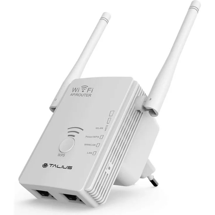 TALIUS Router-Repeater-AP 300Mb 2 Antennen REP-3002-ANT Netzwerk-Repeater (Network Repeater, 300Mbps, 10,100Mbps, 10-1001356), 1356g, Wi-Fi 4 (802.11n), 300 MBit-s