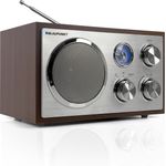 BLAUPUNKT RXN 19 WN Retro Radio, Nostalgie-Designradio mit USB-Port 2.0 und SD Kartenleser Walnuss