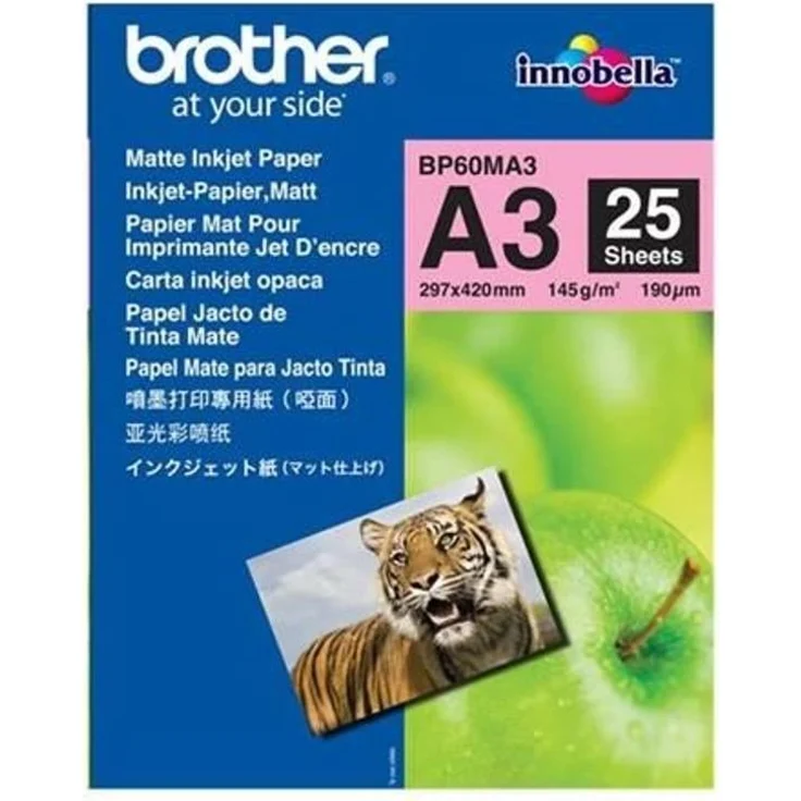 Brother BP-60MA3 Inkjetpapier matt A3 25BL 145g-qm für MFC-6490CW 6890CDW