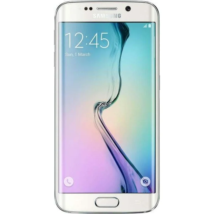 Samsung Galaxy S6 Edge Smartphone 12,95cm Pixel (5,1 Zoll) Super-AMOLED-Display, 32GB interner Speicher, 3GB RAM, Android, White Pearl – Bild 1