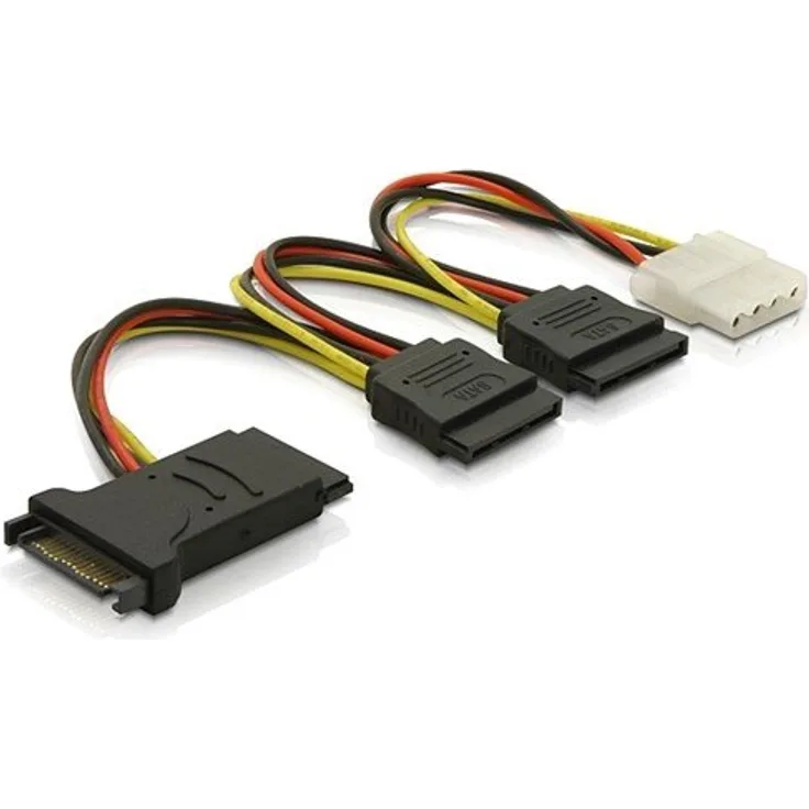DeLOCK Cable Power SATA 15pin > 3x SATA HDD + 1x 4pin IDE 3x SATA 1x IDE (60106)