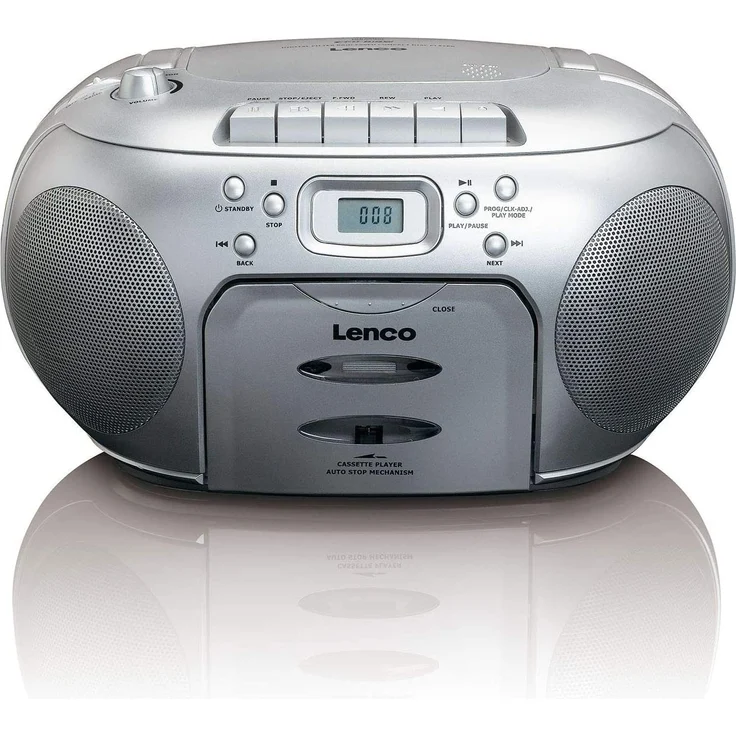 Lenco SCD-420 CD-Radio, LCD-Display, silber – Bild 2